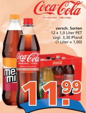 Getränke City Coca-Cola 12x1,0 Liter Angebot