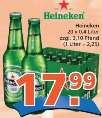 Getränke City Heineken 20 x 0,4 Liter Angebot