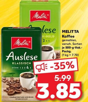 Kaufland MELITTA Kaffee 500-g-Vak.-Packg. Angebot