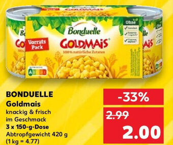 Kaufland BONDUELLE Goldmais 3 x 150 g Glas Angebot