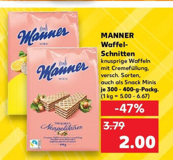 Kaufland MANNER Waffel- Schnitten 300-400 g Packg. Angebot