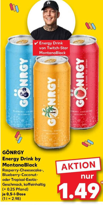 Kaufland GÖNRGY Energy Drink by Montana Black 0,5-l-Dose Angebot