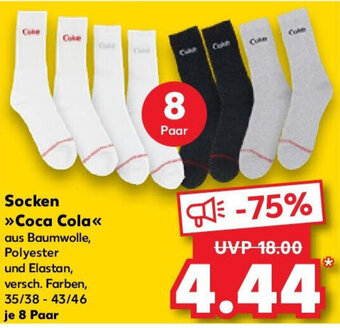 Kaufland Socken >>Coca Cola< 8 Paar Angebot