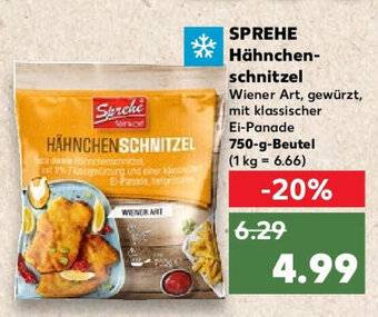 Kaufland SPREHE Hähnchen-schnitzel 750 g Beutel Angebot