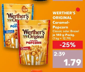 Kaufland Werther's Original CARAMEL POPCORN 140 g Packg. Angebot