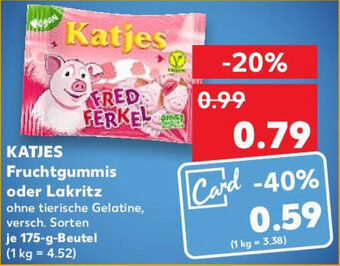 Kaufland KATJES Fruchtgummis oder Lakritz 175 g Beutel Angebot