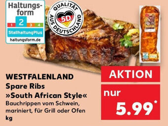 Kaufland WESTFALENLAND Spare Ribs »South African Style<< Angebot