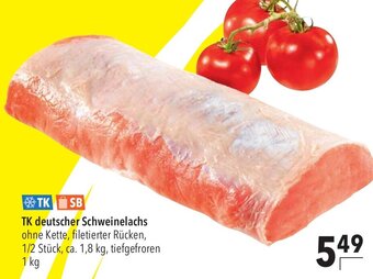 CITTI Markt TK deutscher Schweinelachs ohne Kette, filetierter Rücken, 1/2 Stück, ca. 1,8 kg, tiefgefroren 1 kg Angebot