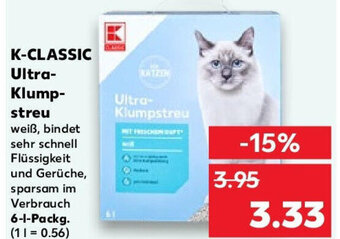 Kaufland K-CLASSIC Ultra- Klump-streu 6 l Packg. Angebot