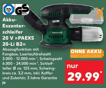 Kaufland Akku- Exzenter- schleifer 20 V PAEXS 20-Li B2 Angebot