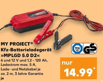 Kaufland MY PROJECT Kfz-Batterieladegerät MPLGD 5.0 D2 Angebot