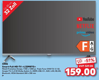 Kaufland CHIQ Smart-Full-HD-TV L32M8TG 200 x 200 mm Angebot