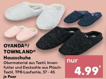 Kaufland OYANDA/ TOWNLAND Hausschuhe 37-45 Paar Angebot