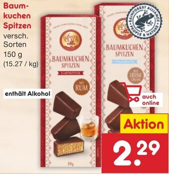 Netto Marken-Discount Baumkuchen Spitzen 150 g Angebot