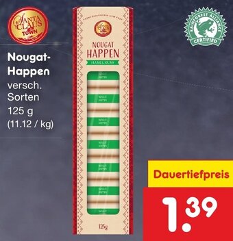 Netto Marken-Discount Santa Claus Nougat Happen 125 g Angebot