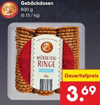 Netto Marken-Discount Santa Claus Gebäckdosen 600 g Angebot