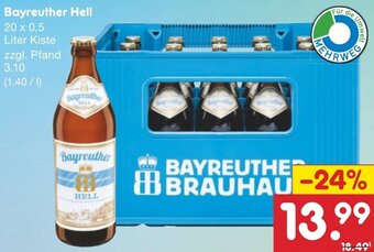 Netto Marken-Discount Bayreuther Hell 20 x 0,5 Liter Kiste Angebot