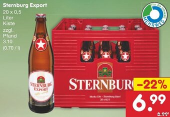 Netto Marken-Discount Sternburg Export 20 x 0,5 Liter Kiste Angebot