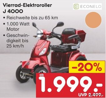 Netto Marken-Discount ECONELO Vierrad-Elektroroller J 4000 Angebot