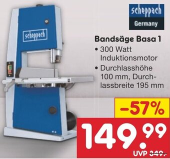 Netto Marken-Discount Scheppach Bandsäge Basa 1 Angebot