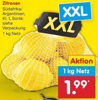 Netto Marken-Discount Zitronen 1 kg Netz Angebot