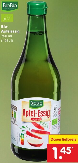 Netto Marken-Discount Bio Apfelessig 750 ml Angebot