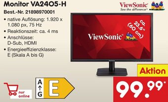 Netto Marken-Discount ViewSonic Monitor VA2405-H Angebot