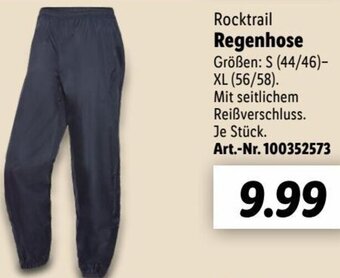 Lidl Rocktrail Regenhose Angebot