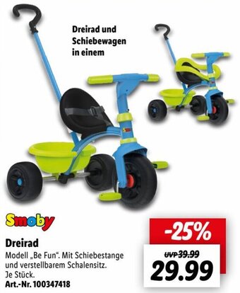 Lidl Smoby Dreirad Angebot