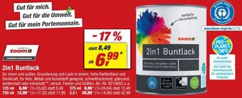 toom Baumarkt 2in1 Buntlack Angebot