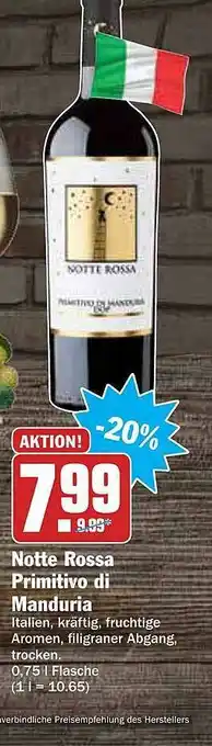 AEZ Notte Rossa Primitivo Di Manduria Angebot