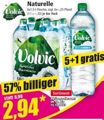 Norma Volvic Naturelle 6x1,5 L Flasche Angebot