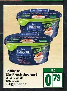 Edeka Söbbeke Bio-fruchtjoghurt Angebot