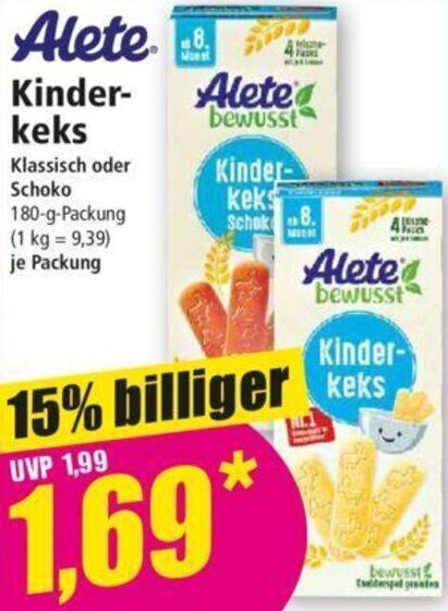Kinder Keks Alete Kinderkeks 180G Bei Rewe Online Bestellen! – VUXF