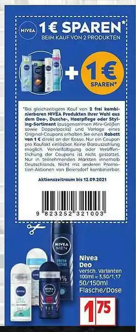 Edeka Nivea Deo Angebot