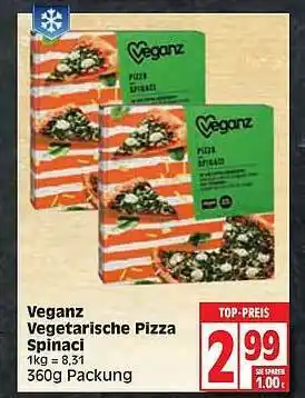 Edeka Veganz Vegetarische Pizza Spinaci Angebot