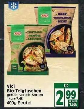 Edeka Vici Bio-teigtaschen Angebot