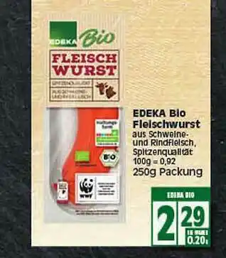 Elli Markt Edeka Bio Fleischwurst Angebot