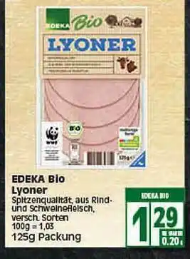 Elli Markt Edeka Bio Lyoner Angebot