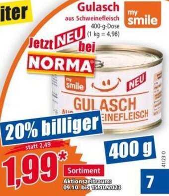 Norma my smile Gulasch 400 g Dose Angebot