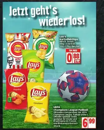 Elli Markt Lay's Kartoffelchips Oder Uefa Champions Leage Fußball Angebot