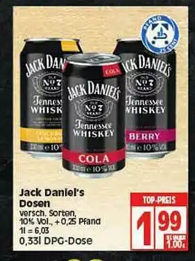 Elli Markt Jack Daniel's Dosen Angebot