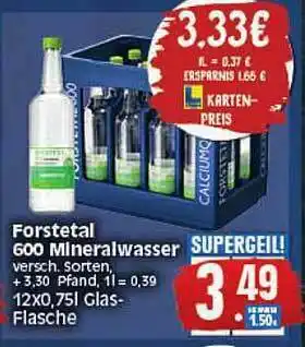 Elli Markt Forstetal 600 Mineralwasser Angebot