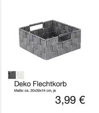 KiK Deko Flechtkorb Angebot