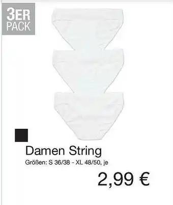 KiK Damen String Angebot