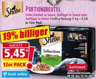 Norma Sheba PORTIONSBEUTEL 12x85 g Packung Angebot