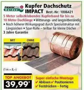 Norma24 Powertec Garden Kupfer Dachschutz Impact Angebot