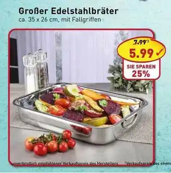 PicksRaus Großer Edelstahlbräter Angebot