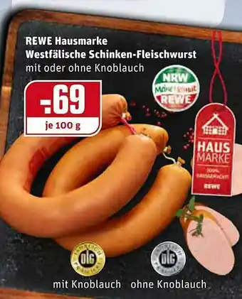 REWE Rewe Hausmarke Westfälische Schinken-fleischwurst Angebot