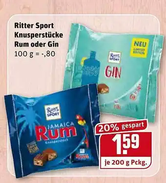 REWE Ritter Sport Knusperstücke Rum Oder Gin Angebot